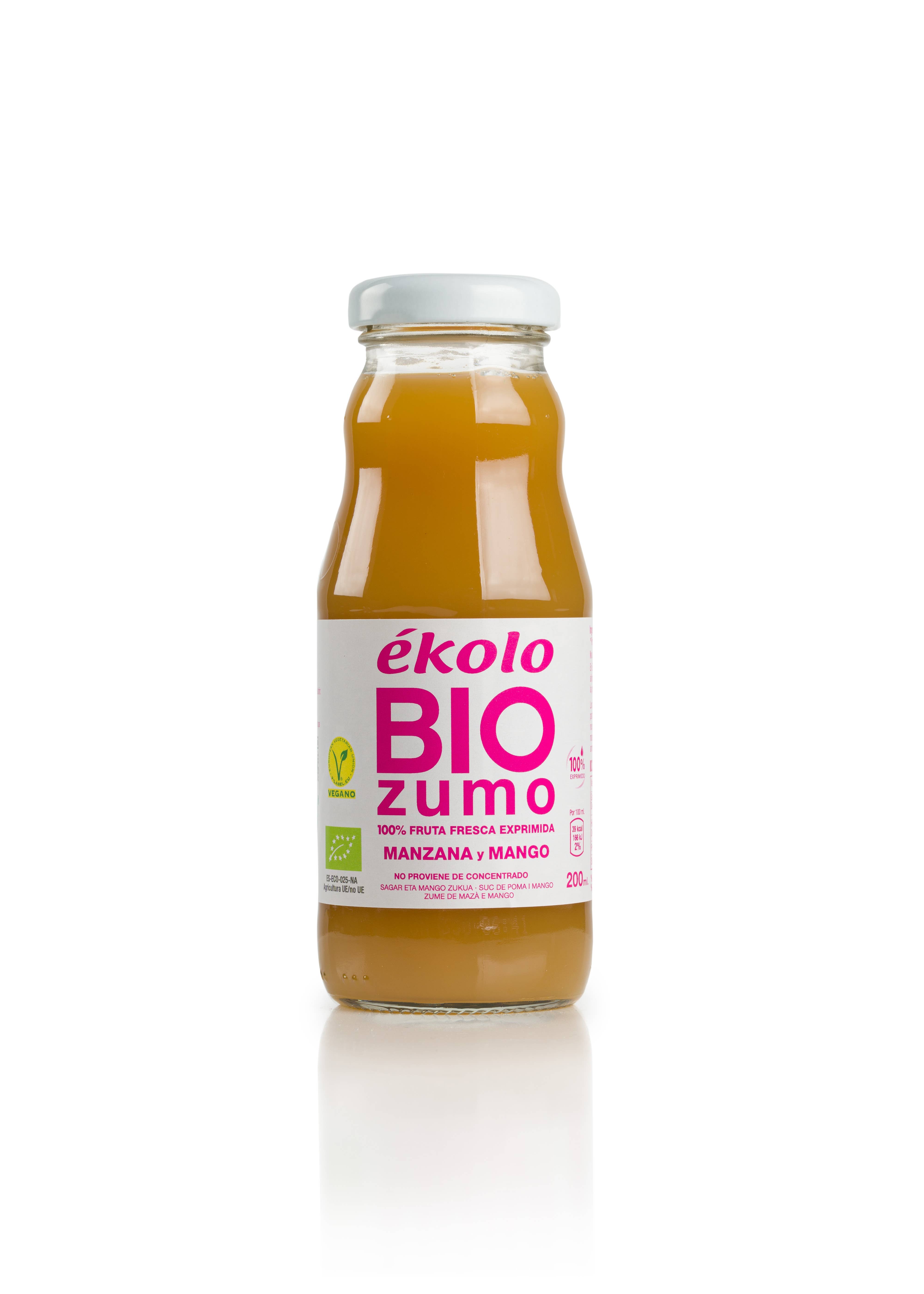 ekolo - Wholesale Fruit Juice - Apple and Mango Juice, 100% squeezed, 12 units x 200 ml.0