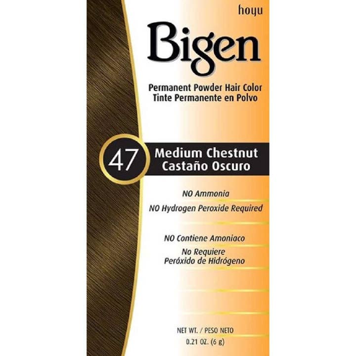 Bigen Cor de Cabelo Permanente em Pó 47 Castanho Médio Kit por atacado de II Sisters Beauty Supply