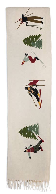 Chandler 4 Corners - Wholesale Throw blanket - Ski Embroidered Wool Blanket