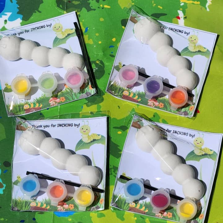 Colorful Caterpillars: Kids' Paint Kit Party Favors for wholesale by Snazzy Crayons