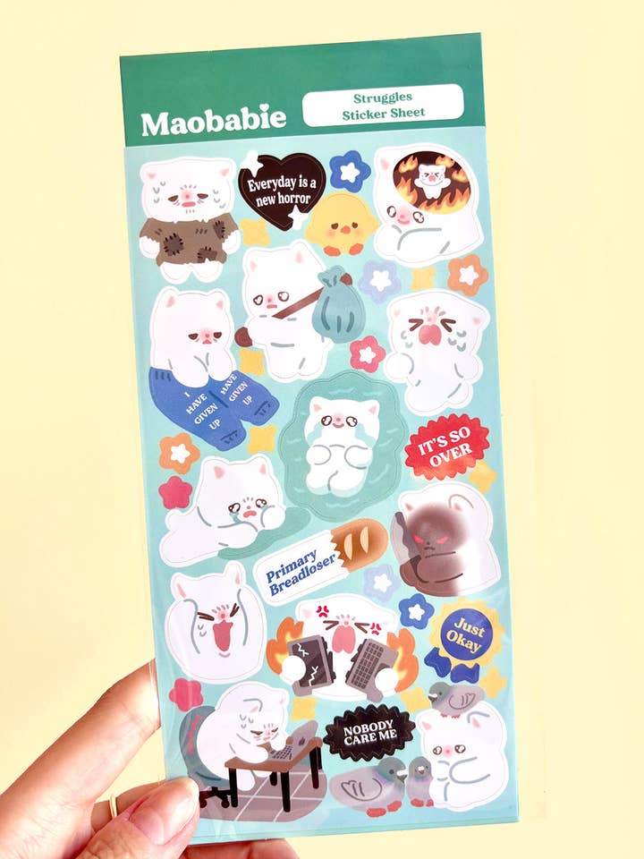 Feuille d'autocollants - Luttes pour la vente par Maobabie