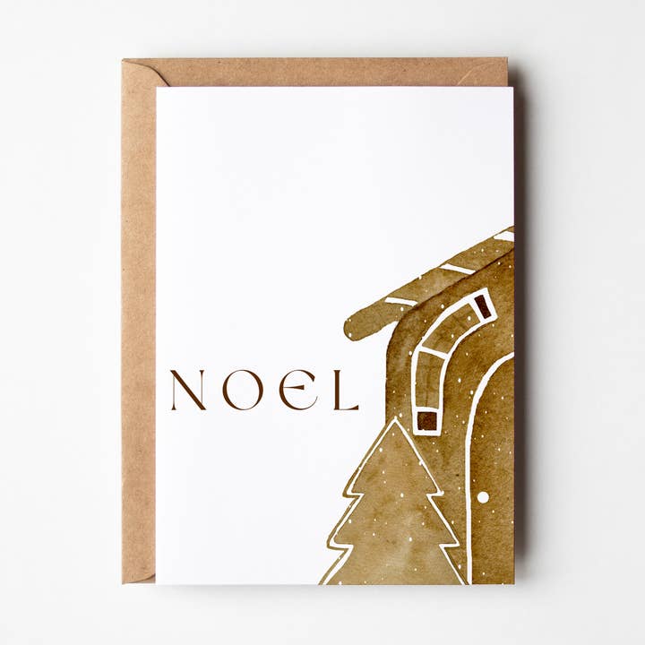 Noel Christmas Village Card for wholesale by modbymae