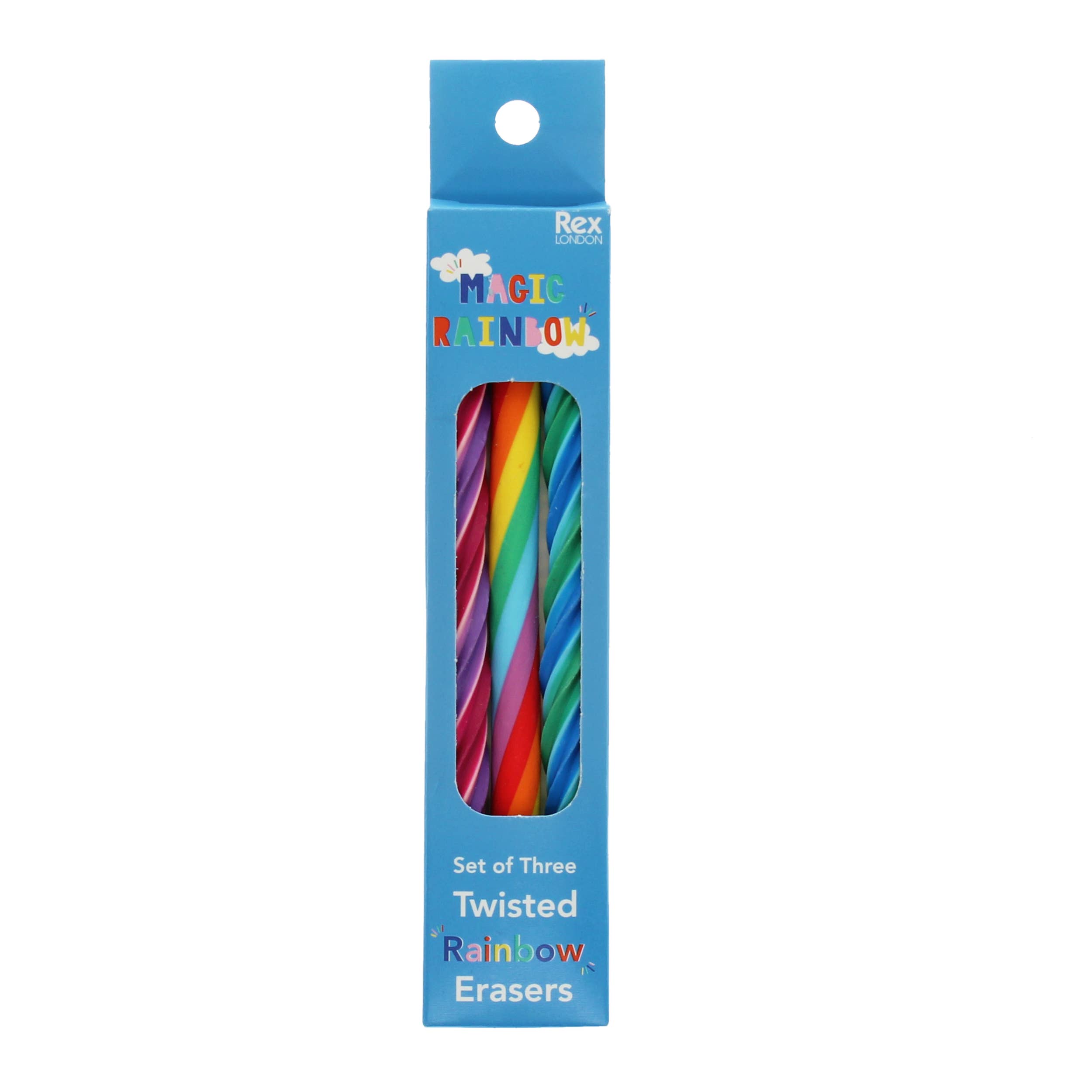 Rex B2B - UK – wholesale Eraser – Child – Twisted rainbow erasers (set of 3)0