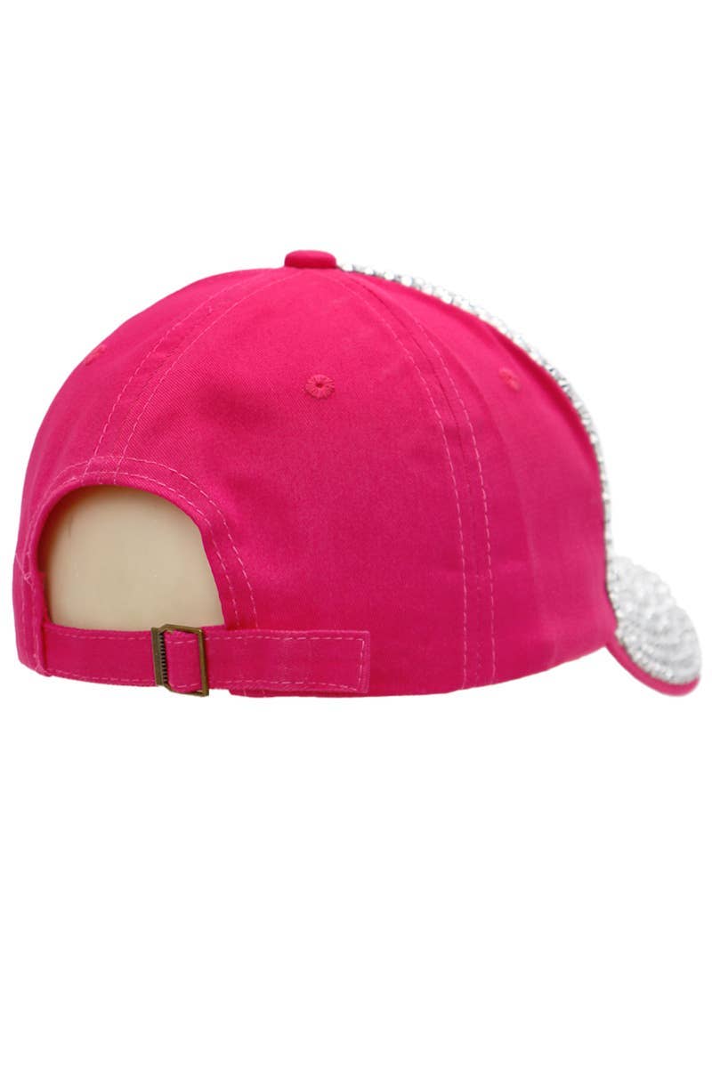 Cap Zone – wholesale Baseballkeps - Dam – Full Bling Rhinestone Twill Bomullsbasebollkeps8