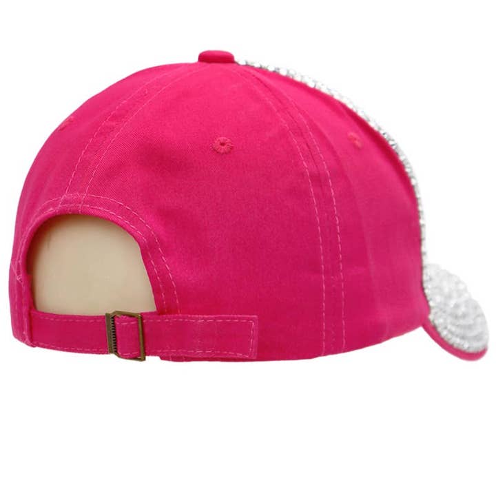 Cap Zone - Wholesale Baseball Cap - Women's - Full Bling Rhinestone Twill Cotton Baseball Cap14