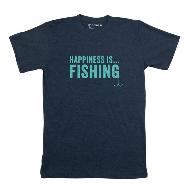 Mäns fiske T-shirt för wholesale av Happiness Is...