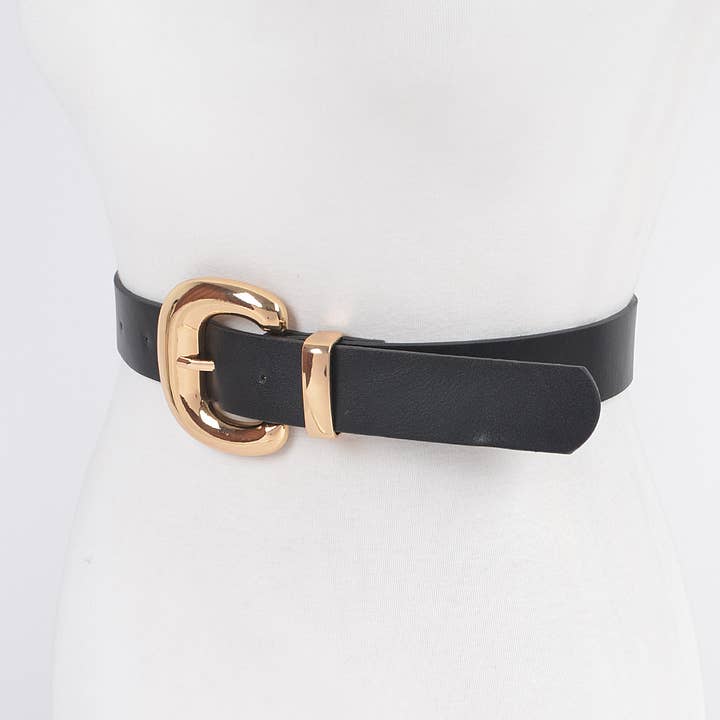 3AM BY H&D ACCESSORIES - Wholesale Belt - Women's - Faux Leather Metal Buckle Belt