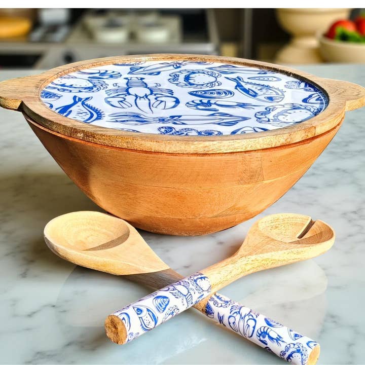 Hartsmede - Wholesale Serve Bowl - Large Serving Bowl Set with Lid & Serving Spoons Ideal Gift8