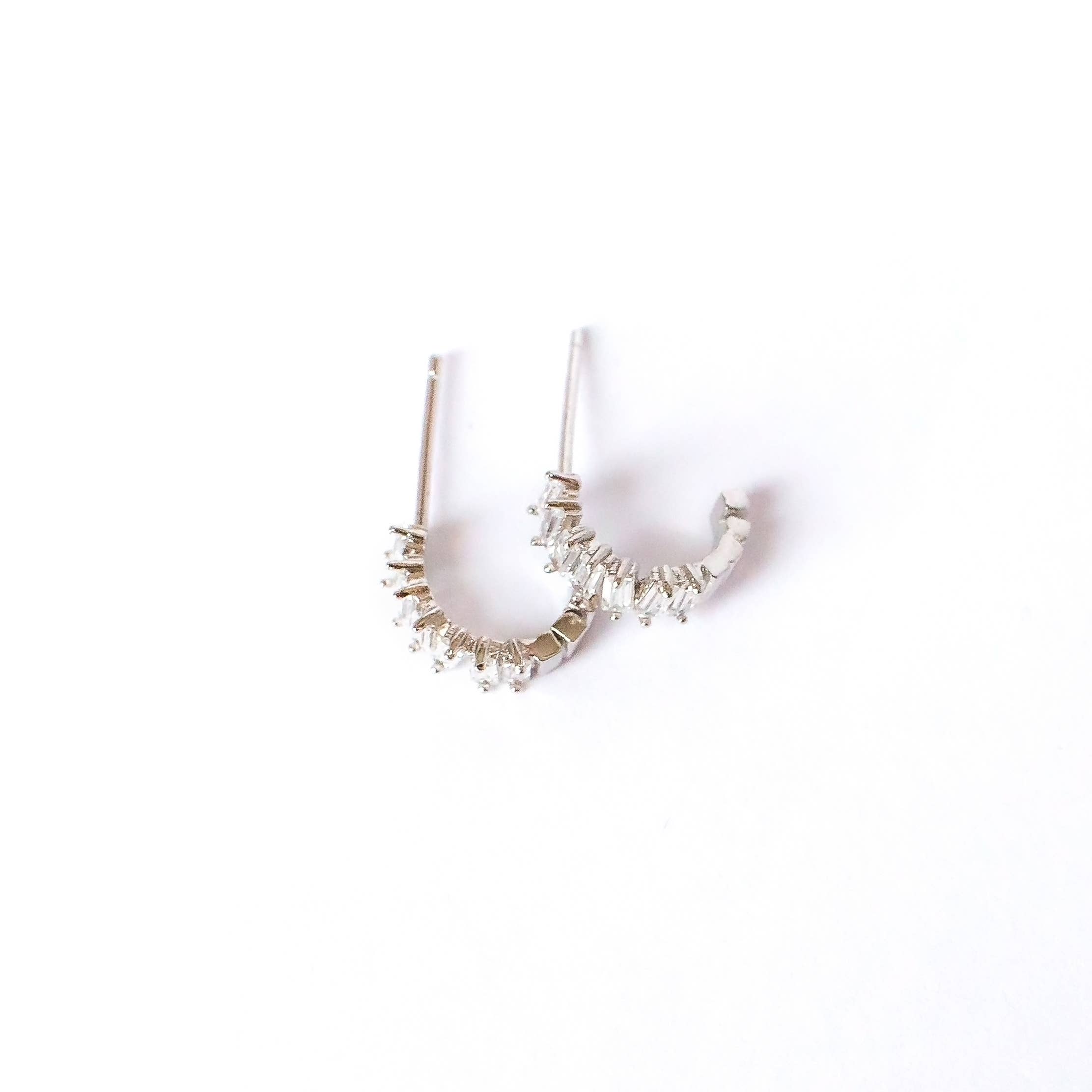 Adorn512 - Wholesale Huggie Earrings - Baguette Huggies3