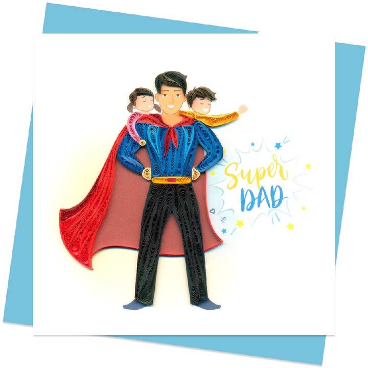 Cartão SUPER DAD Quilling por atacado de Origamo