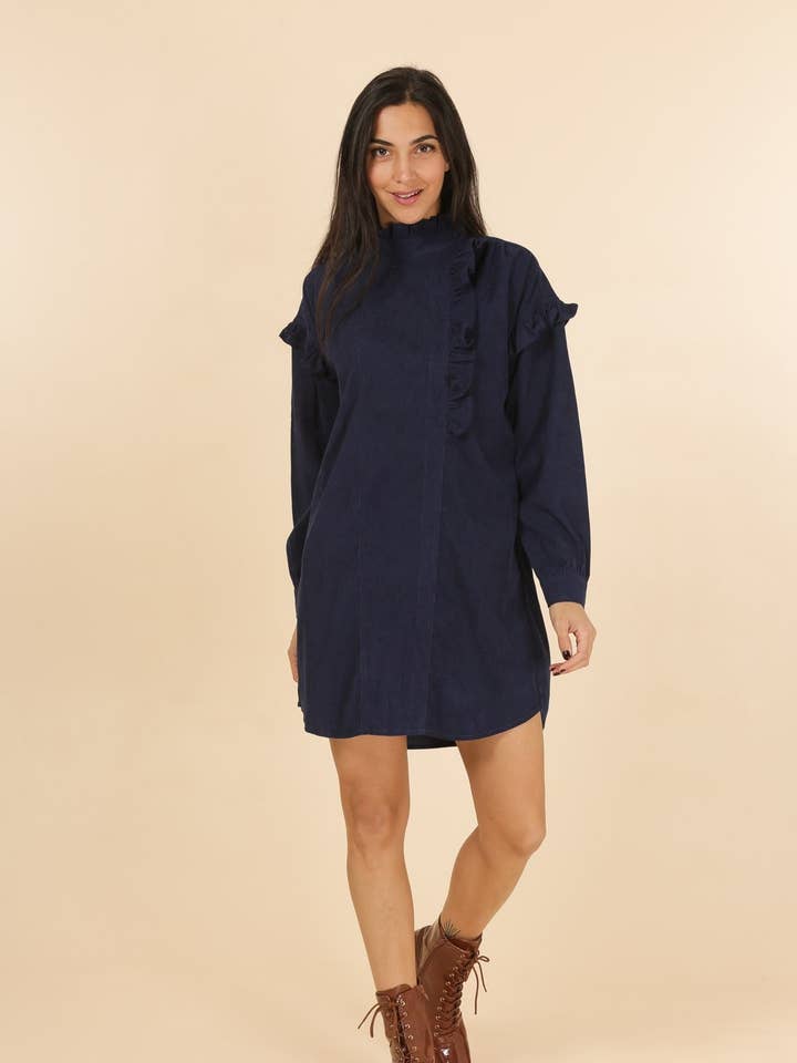 3810 CORDUROY DRESS for wholesale by Daphnea