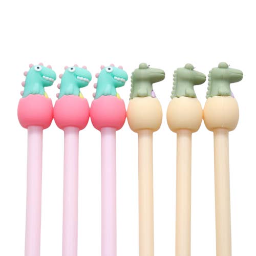 Yuko B - Wholesale Pen - Set of 3 Baby Dinos pens + 3 Baby Croco pens1