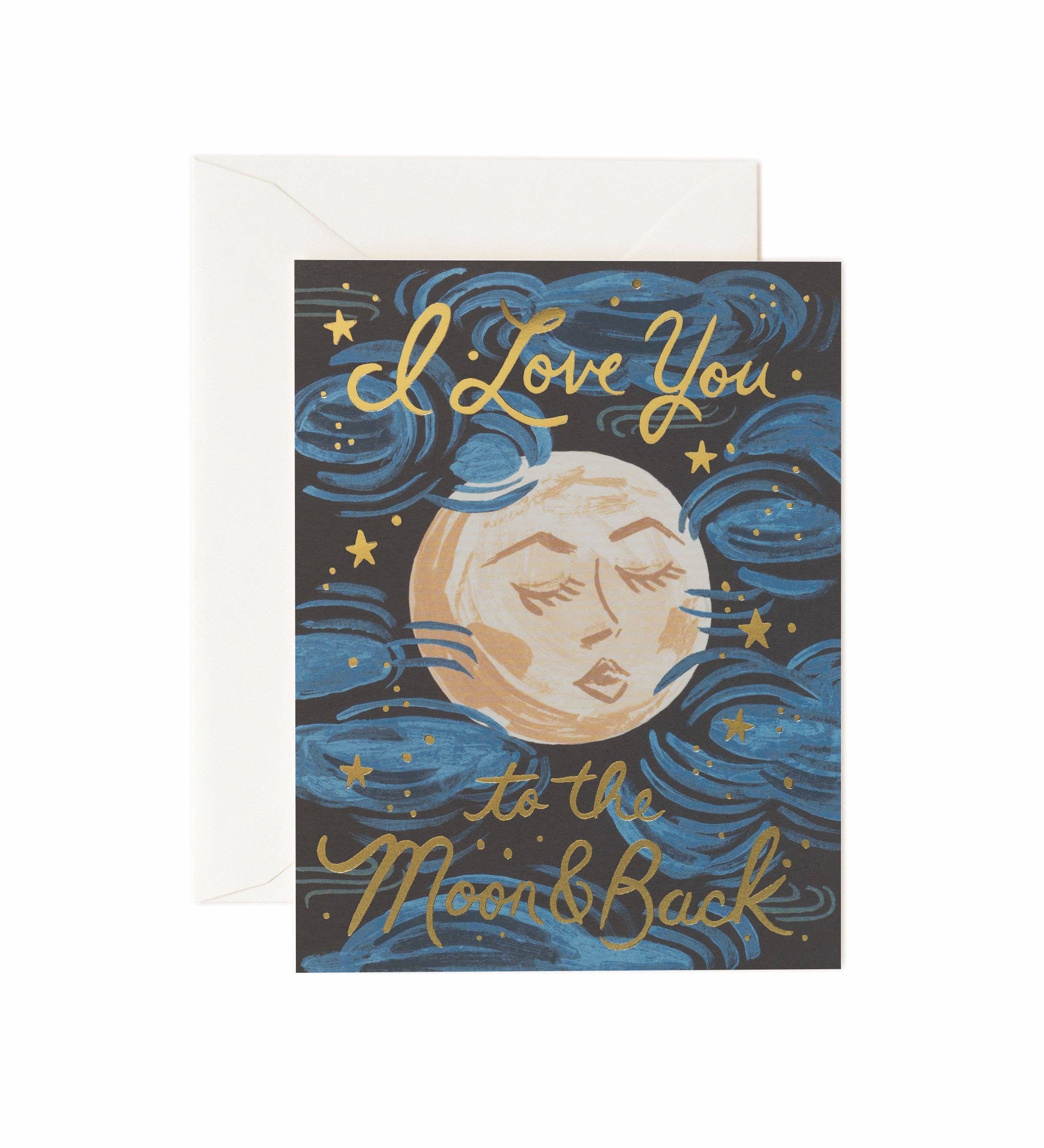Rifle Paper Co. - Wholesale Love Card - To the Moon and Back Valentine's Day Card