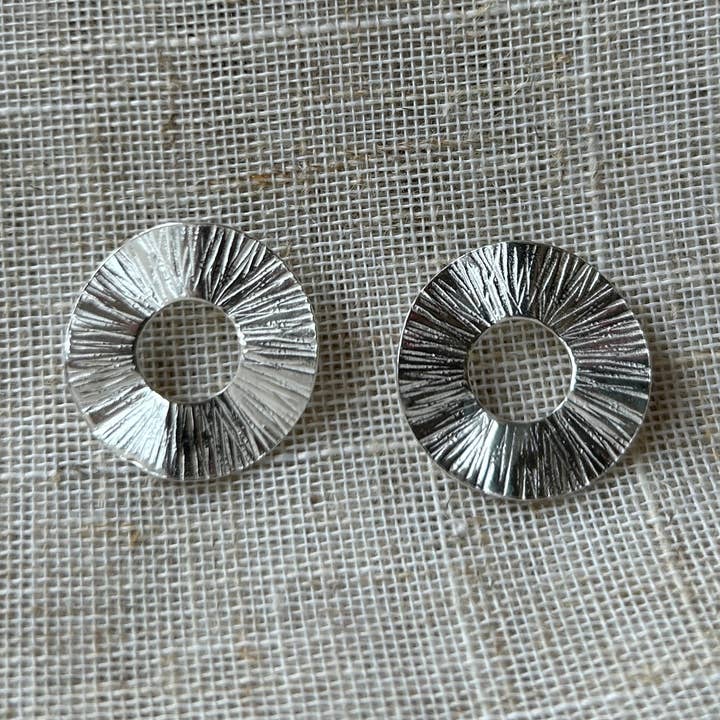 Beyond Silver Open Circle Stud for wholesale by Kirsty Taylor Goldsmiths