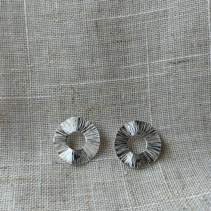 Beyond Silver Open Circle Stud for wholesale by Kirsty Taylor Goldsmiths