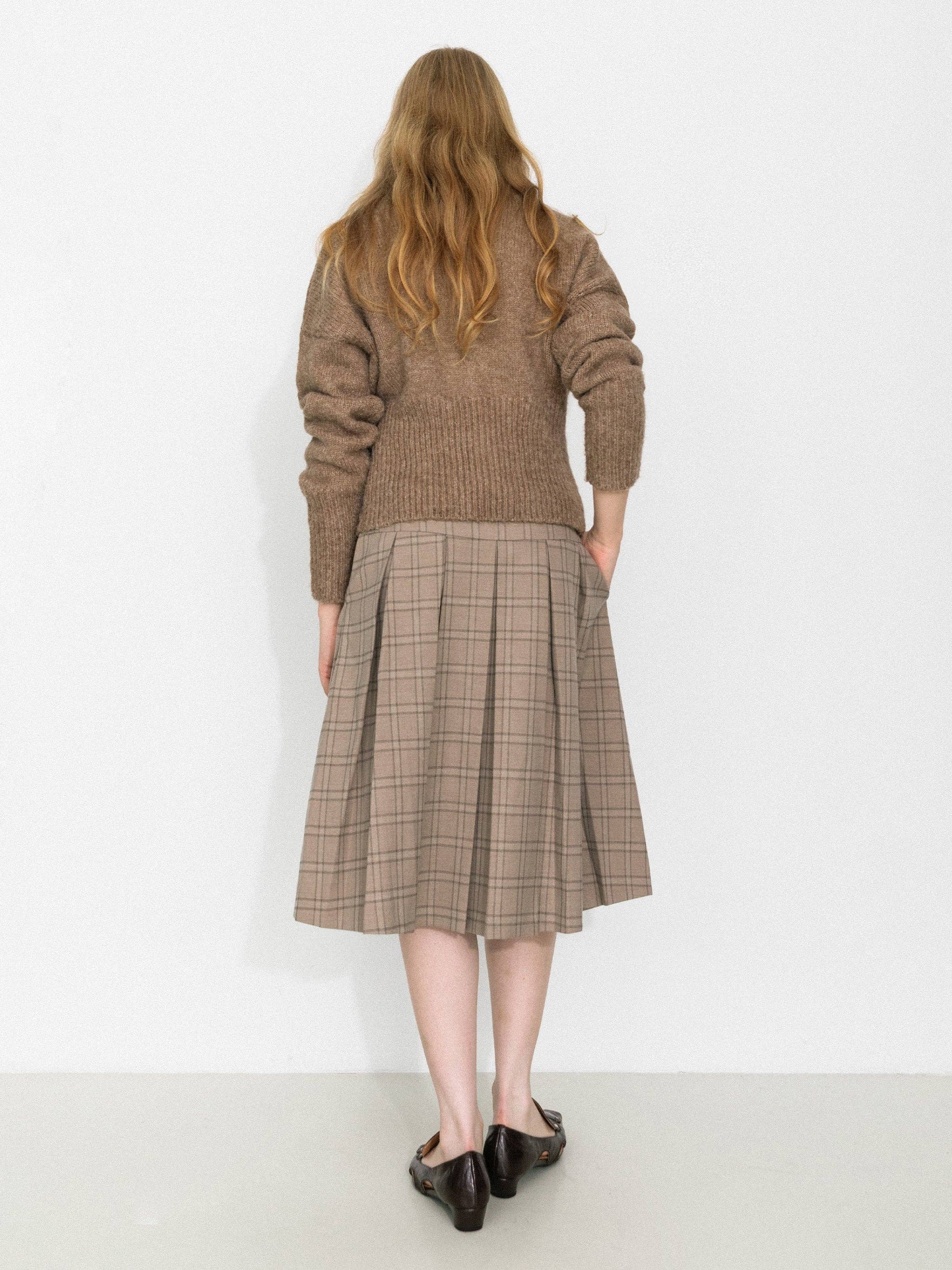 CUBIC – Engroshandel Cardigan - Dame – Retro ståkrave lynlås-cardigan12