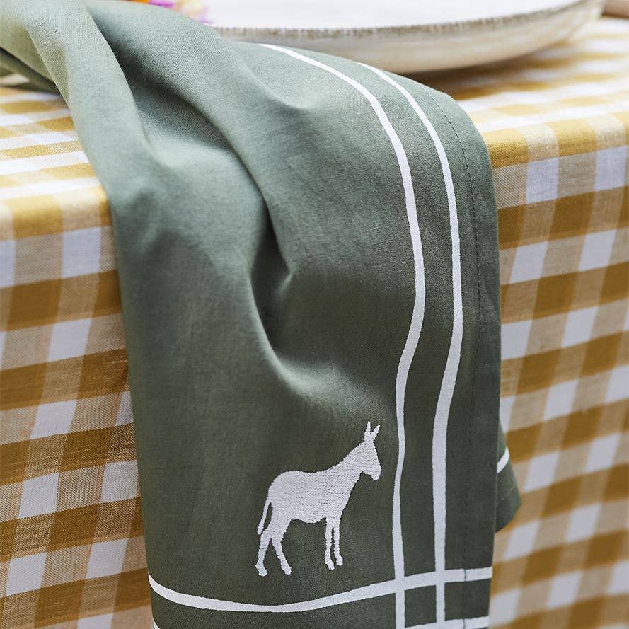 Sylvie Thiriez - Wholesale Dinner & Cloth Napkin - Napkin RDV au pré kaki3