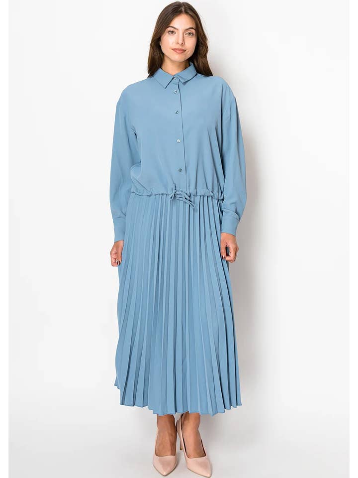Blue Classic Denim-Style Skirt for wholesale on Faire