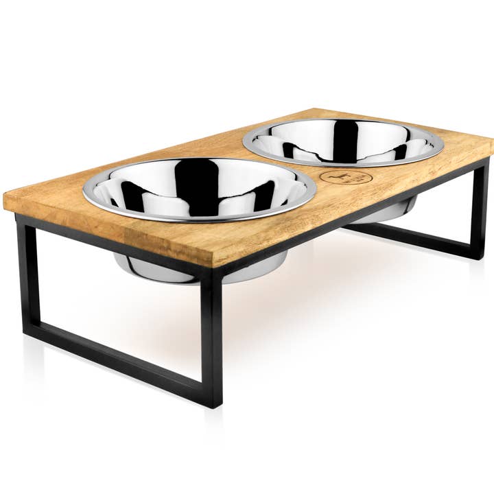 Park Life Designs - Wholesale Pet Bowl - Cat/Dog - Hearth and Haven Elevated Pet Bowl Set - Modern Design