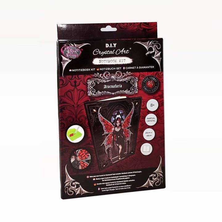 Outset Games and Cobble Hill Puzzles - Wholesale DIY Craft Kit - Crystal Art Notebook Kit: Aracnafaria