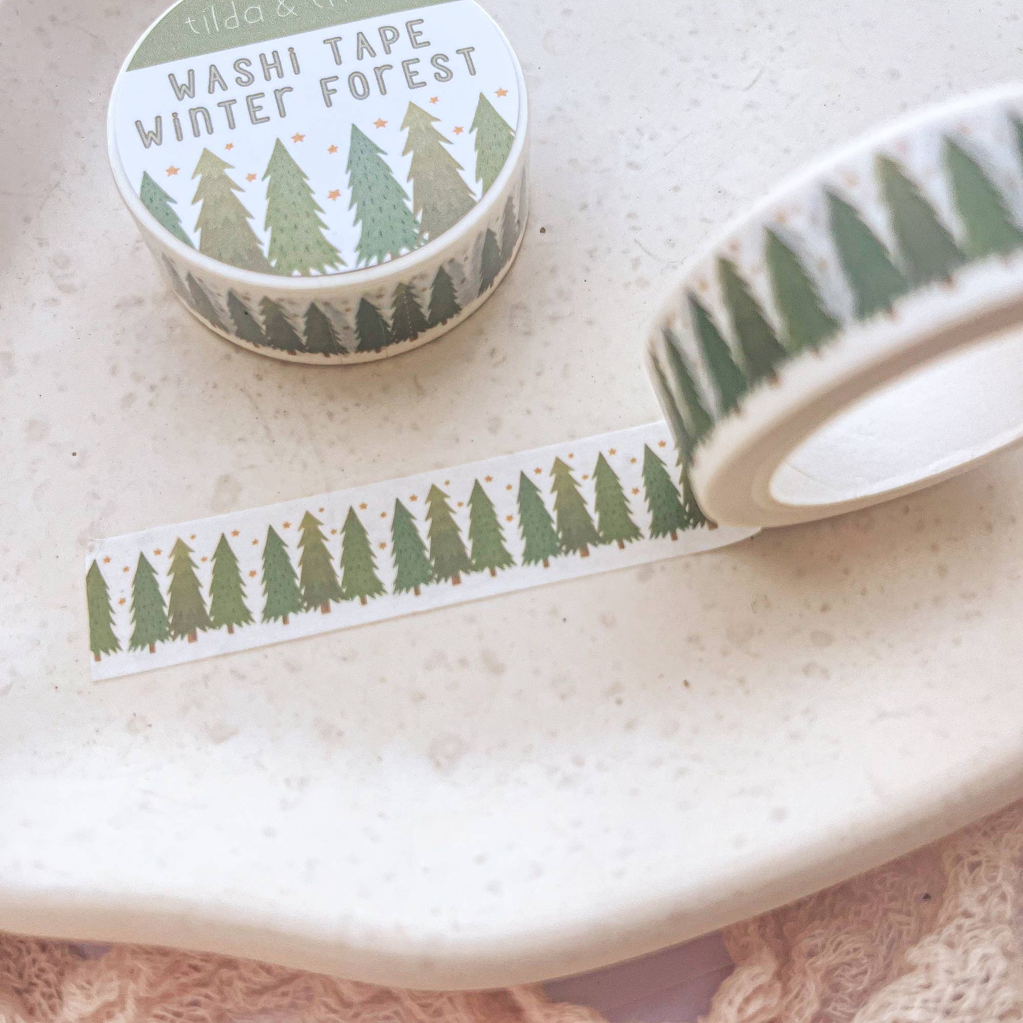 Tilda&Theo - Wholesale Washi Tape - Washi Tape Tannen Winterwald Christmas - adhesive tape2