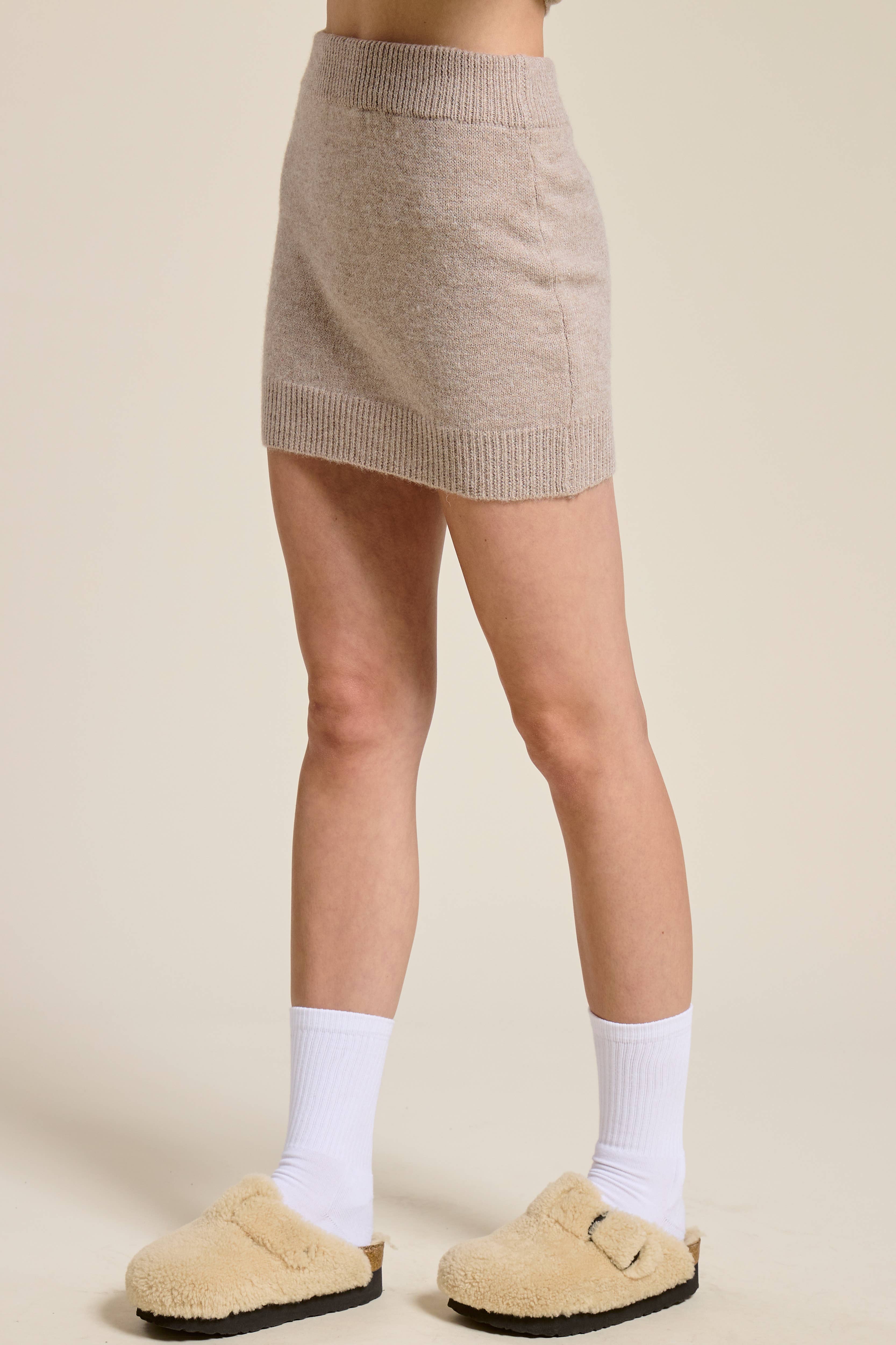 Mimosa - Wholesale Top & Skirt Set - Women's - Reindeer Jacquard Knit Sweater and Skirt Set13