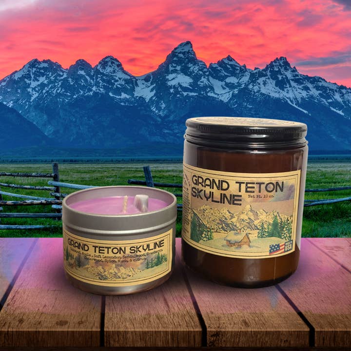 Horizonte de Grand Teton | Vela de Parques Nacionales para venta al por mayor de Wanderlust Folk