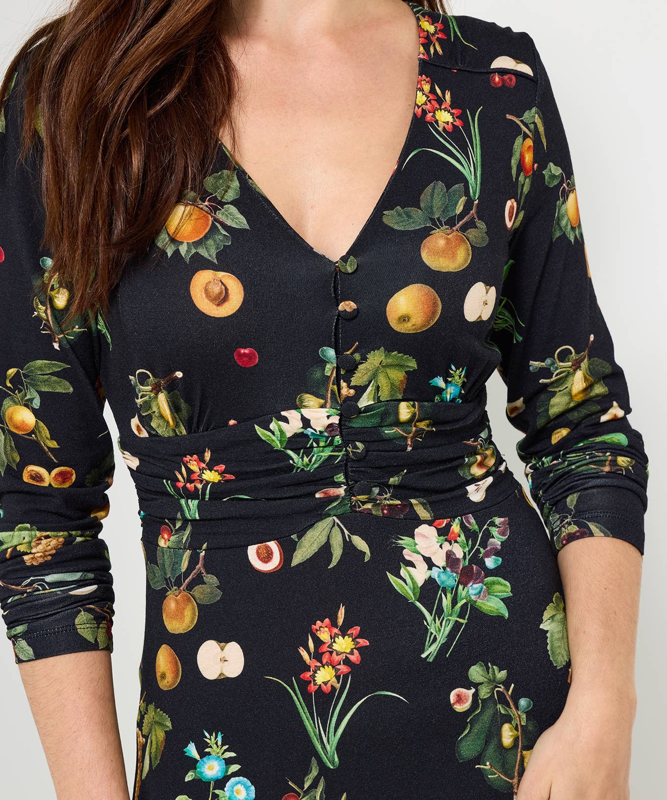 Schwarz Orla Bedrucktes Jerseykleid für den Großhandel auf Faire3