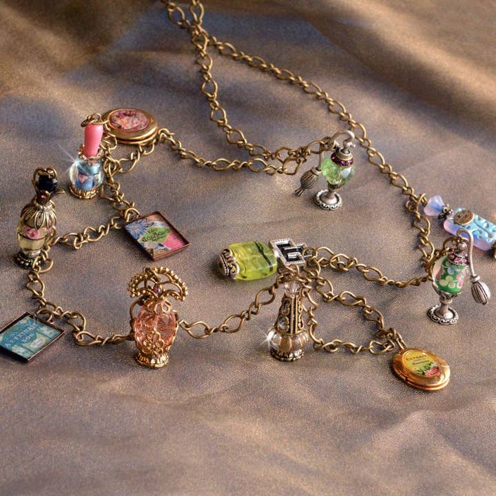 Perfume Charm Necklace N691 for wholesale by Sweet Romance Jewelry
