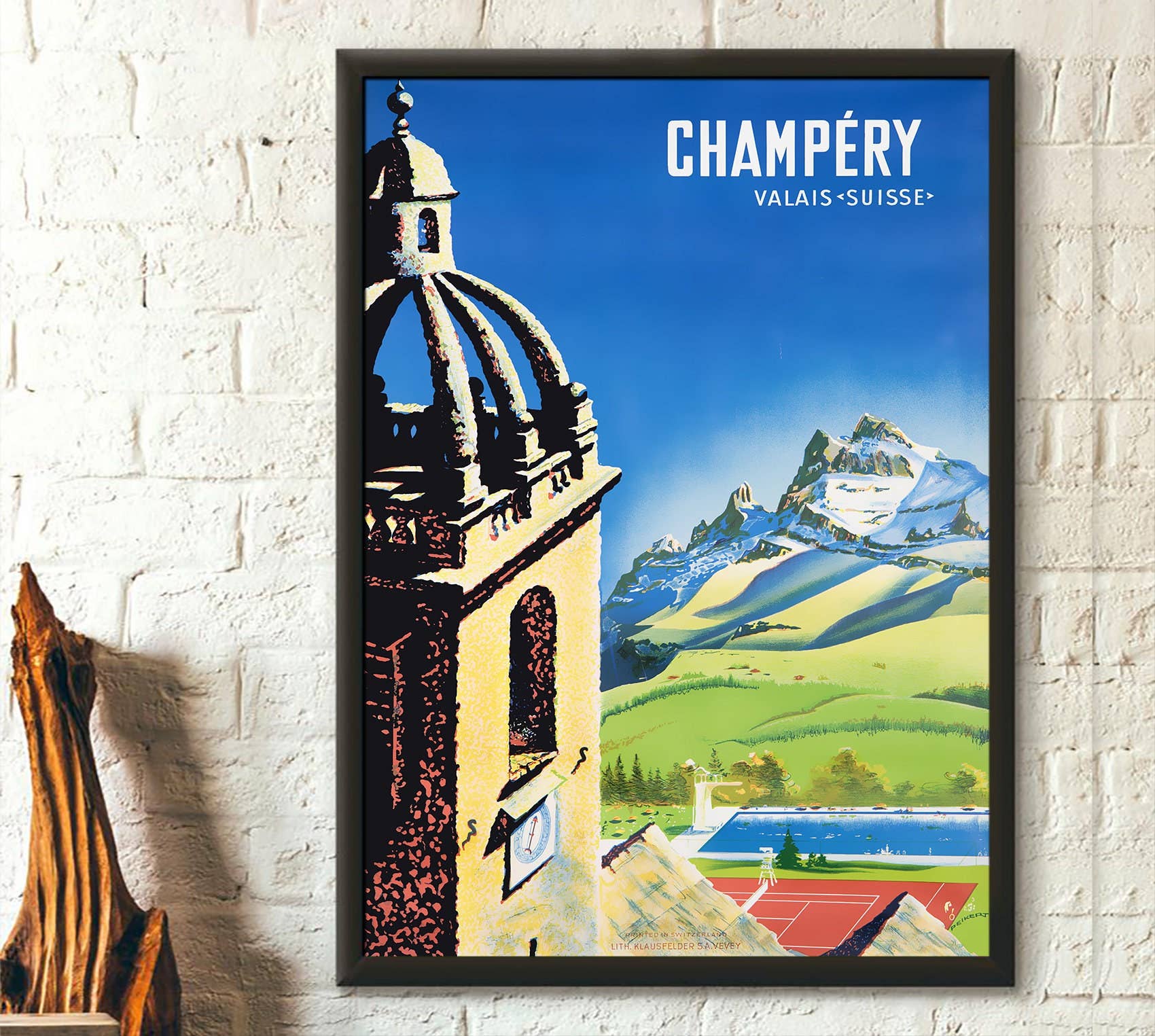 Vintage Wall Graphics - Wholesale Poster - Switzerland Champery Vintage Travel Poster Wall Decor0