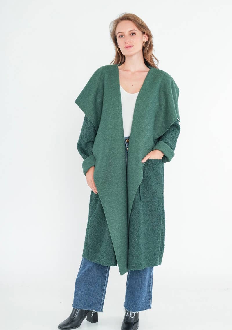 LINEN & COTTON HOUSE - Vente Manteau – femme - VESTE BOUCLETTE MATIERE RESPONSABLE + SIZE  35122 4