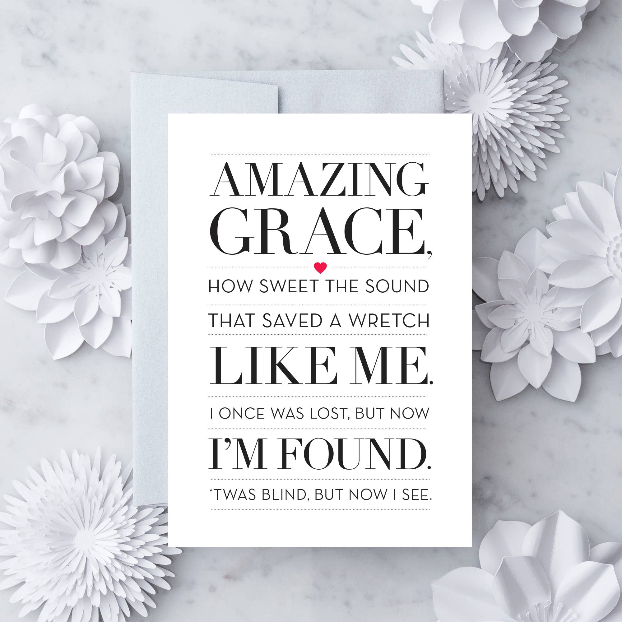 Design With Heart - Wholesale Religious Card - Amazing Grace Greeting Card