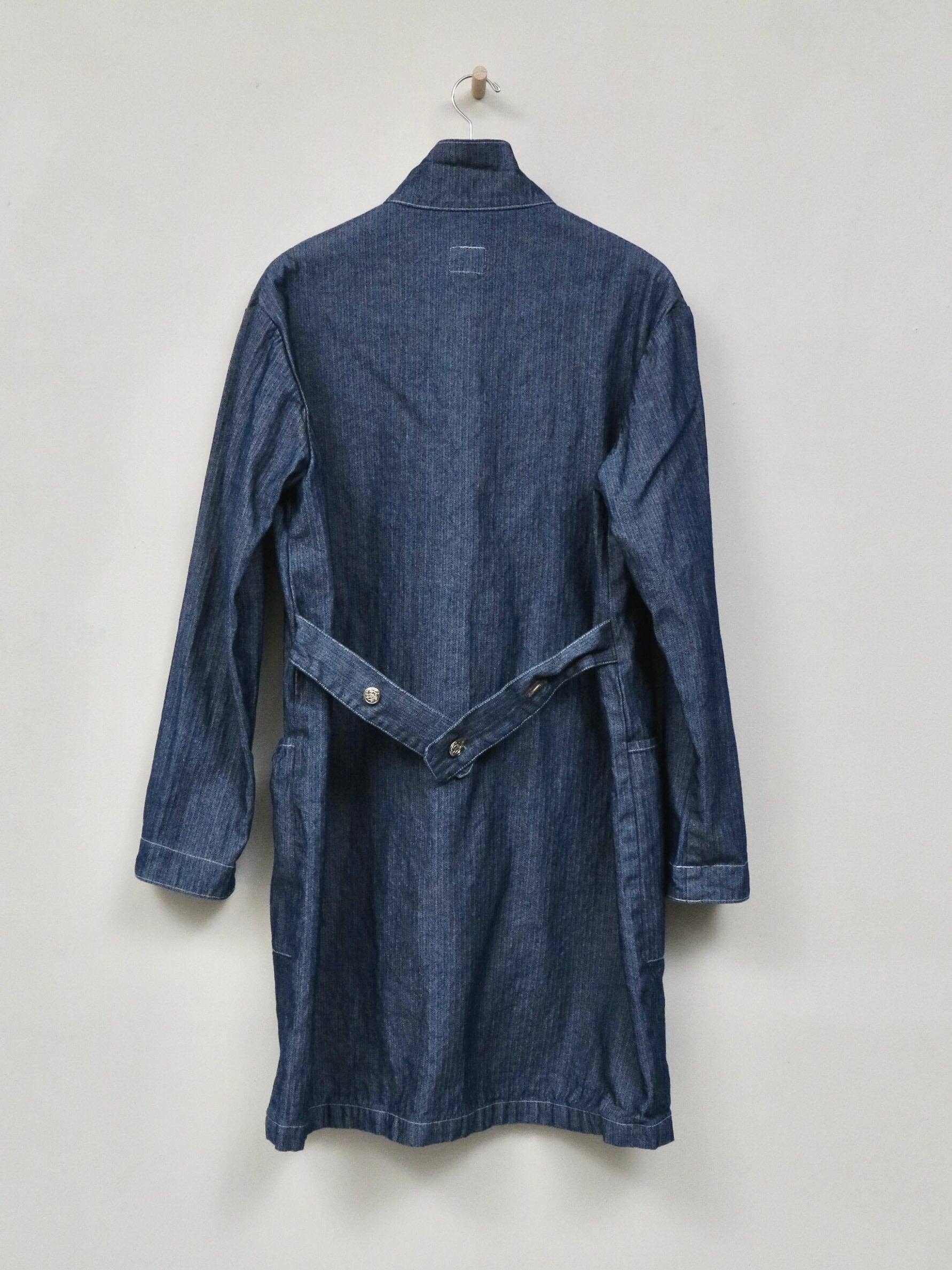 UQNATU - Wholesale Coat - Women's - Indigo Herringbone Lab Coat1