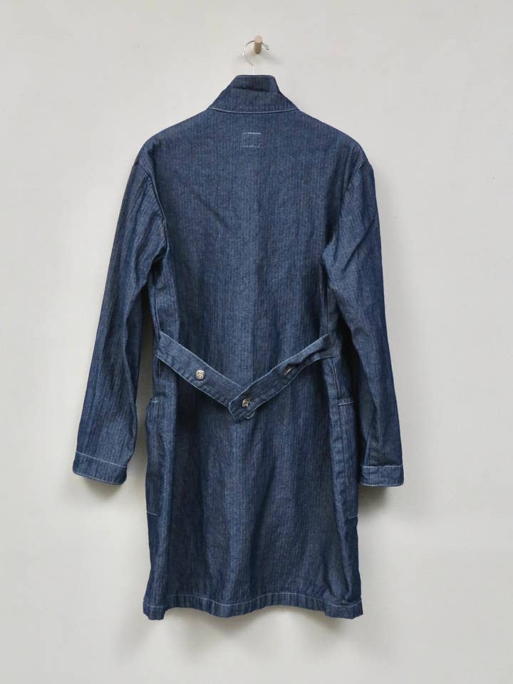 UQNATU - Wholesale Coat - Women's - Indigo Herringbone Lab Coat1