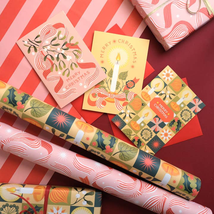Printer Johnson Ltd - Wholesale Flat Wrap - Christmas Chequerboard | Gift wrap, wrapping paper4