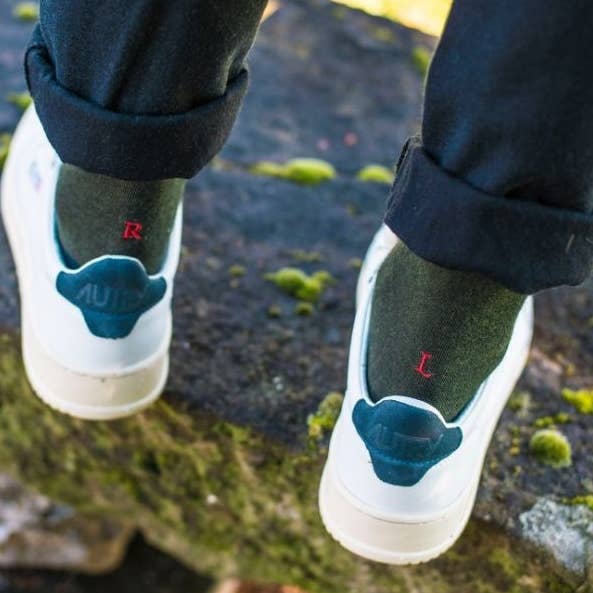 102 GRØN gen.BRØD Bomuld - Knæ for engroshandel hos Individual Socks