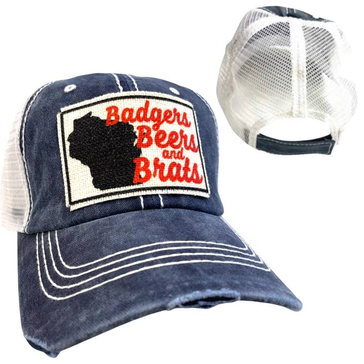 dkhandmade - Wholesale Trucker Hat - Unisex - WISCONSIN BRATS BEERS BADGERS HATS3