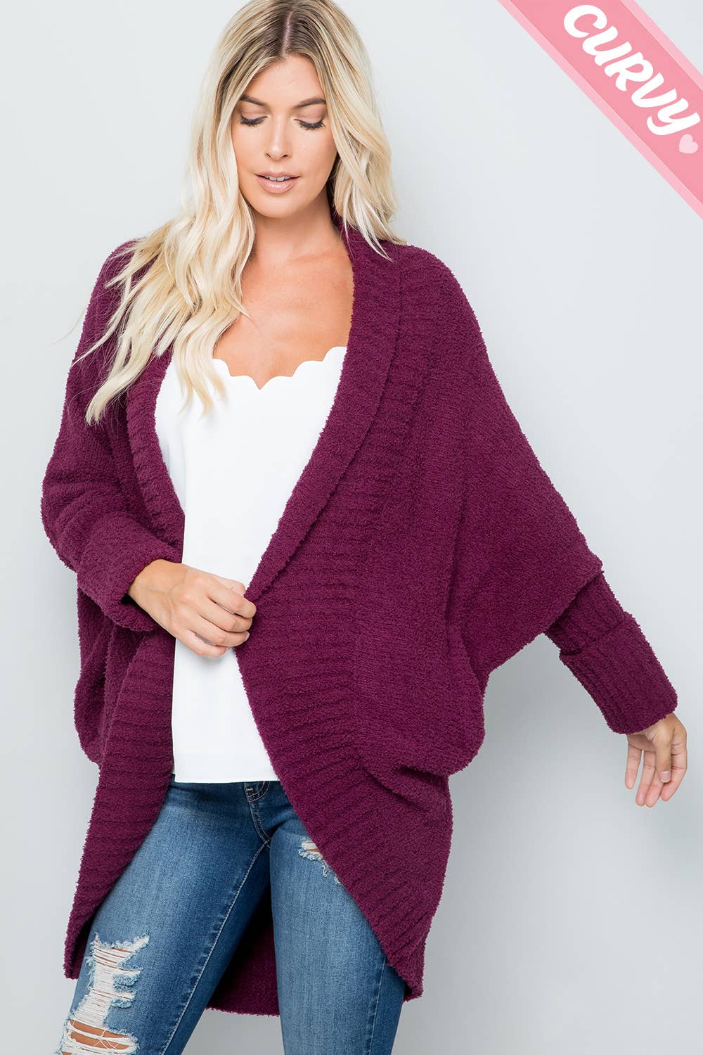 Sweet Lovely by Jen – Cardigan - Mulher por atacado – Cardigã tricotado super macio e aconchegante tamanho plus27