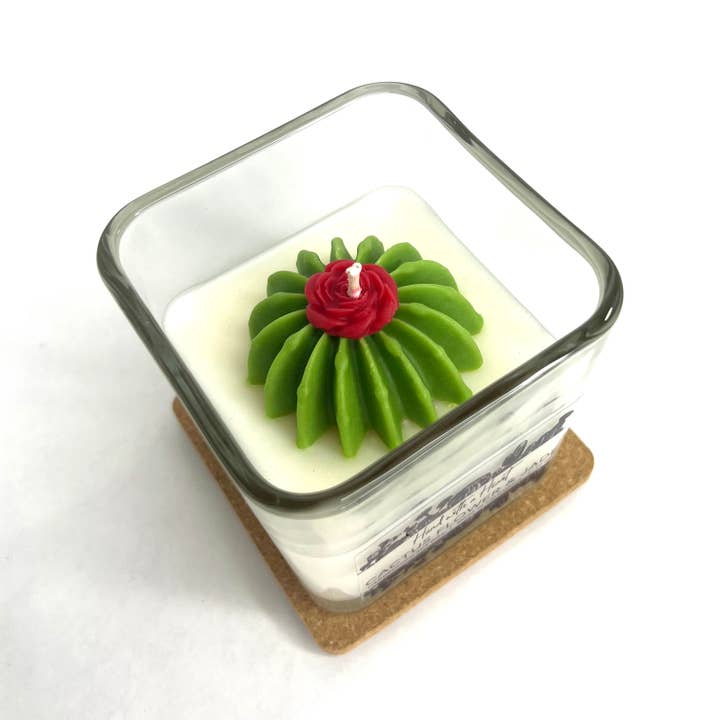 Hand with a Heart - Wholesale Jar/Filled Candle - Cactus flower & Jade Soy Wax Candle