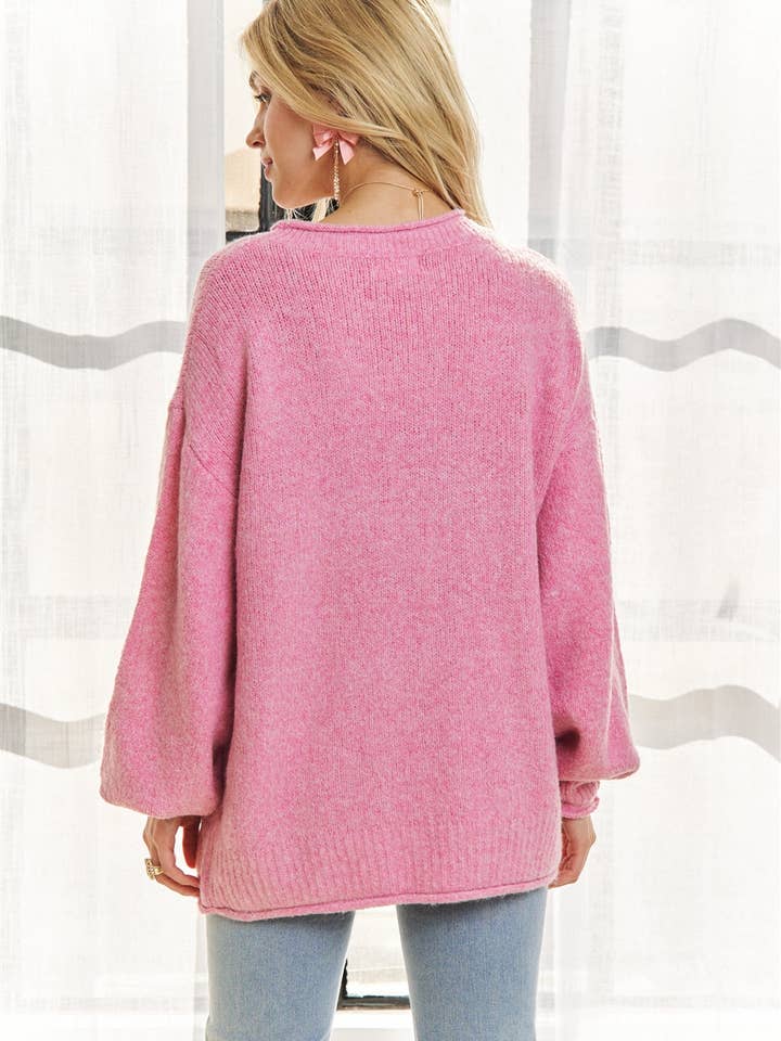 ADORA LA - Wholesale Knit Sweater - Women's - CESW3439NE - X-MAS DECOR ACCENT SWEATER TOP2