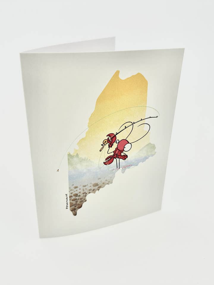 Karten zum Fliegenfischen in Maine Lobster für den Großhandel von FortHouse Studios