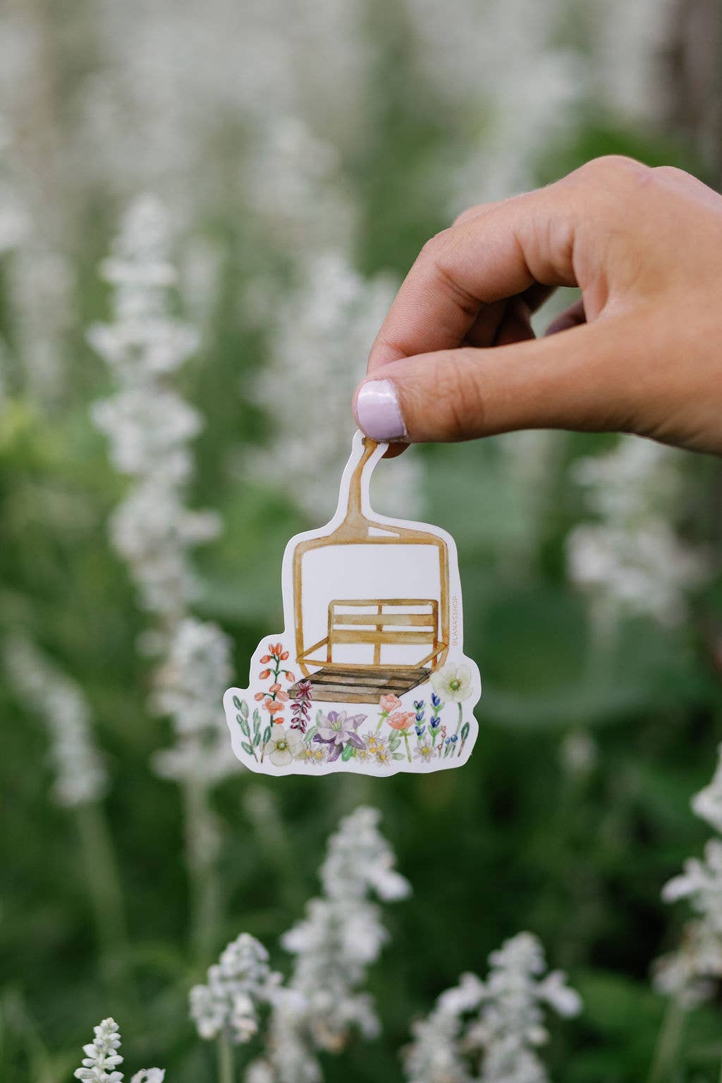 Lana's Shop - Wholesale Phone & Laptop Stickers - Wildflower Ski Chairlift Sticker3