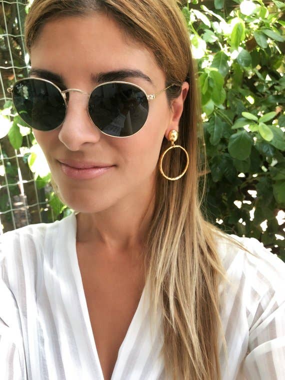 Christina Christi - Wholesale Clip-On Earrings - Gold Hoop Earrings, Clip On Earrings3