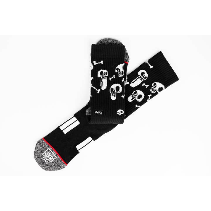 Black Skulls Socks for wholesale on Faire