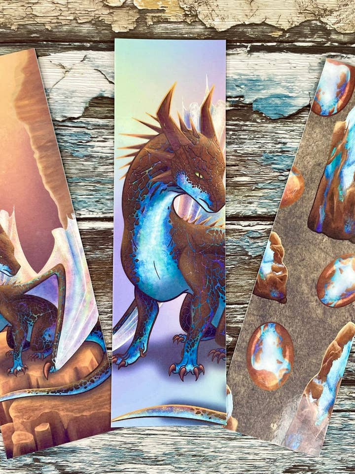 Opal Mineral Dragon - Bookmarks for wholesale by Two Twisted Dragons