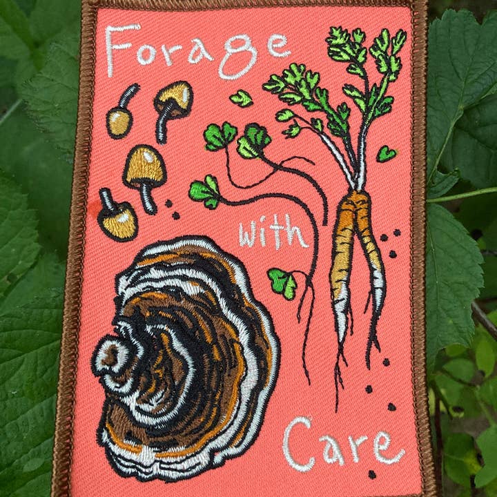 Nomad Patches - Wholesale Patch - Forage With Care Large Embroidered Patch3