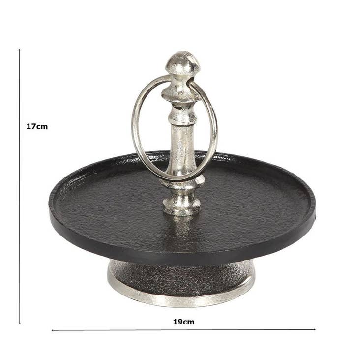 Ambiente Haus - Wholesale Cake Stand - etagere 1 tier silver and black