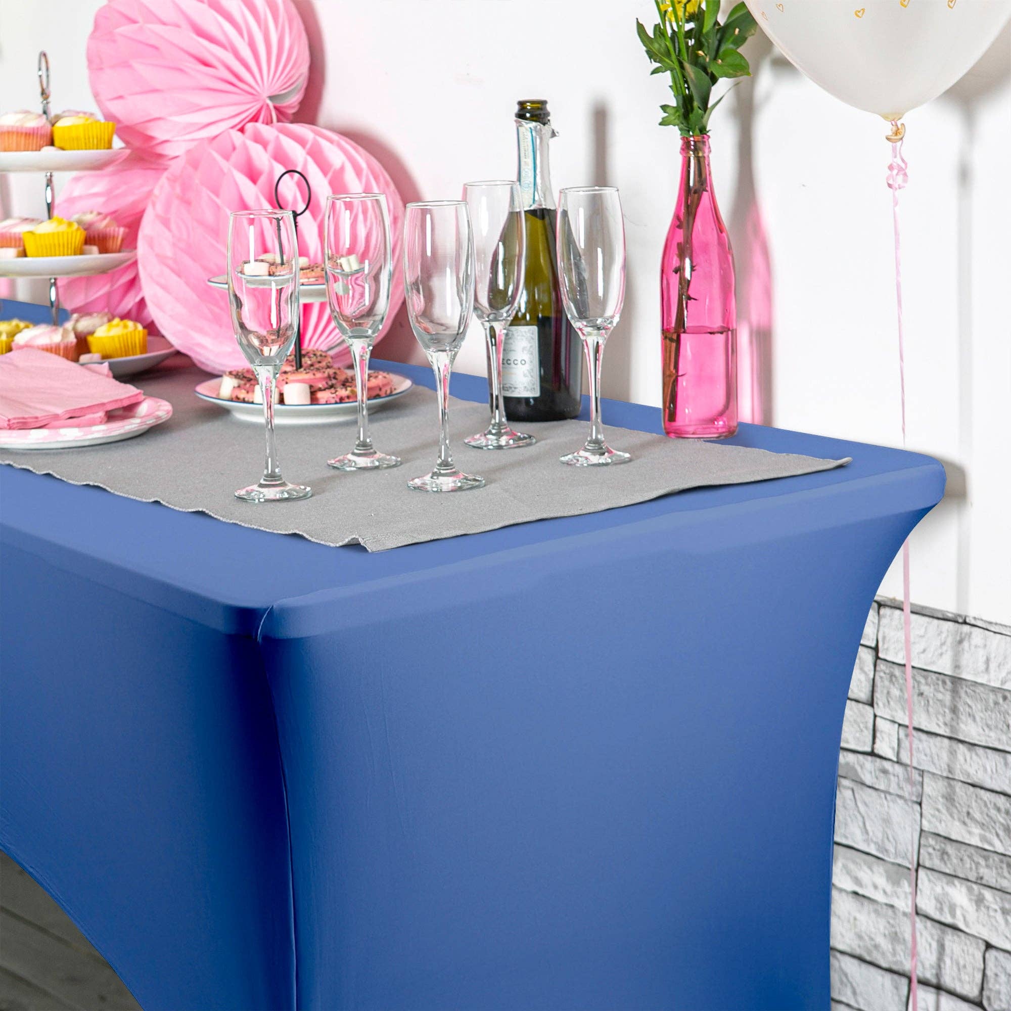 Rinkit Ltd - Wholesale Tablecloth - Rectangular Spandex Fitted Tablecloth - 6ft (180cm)22