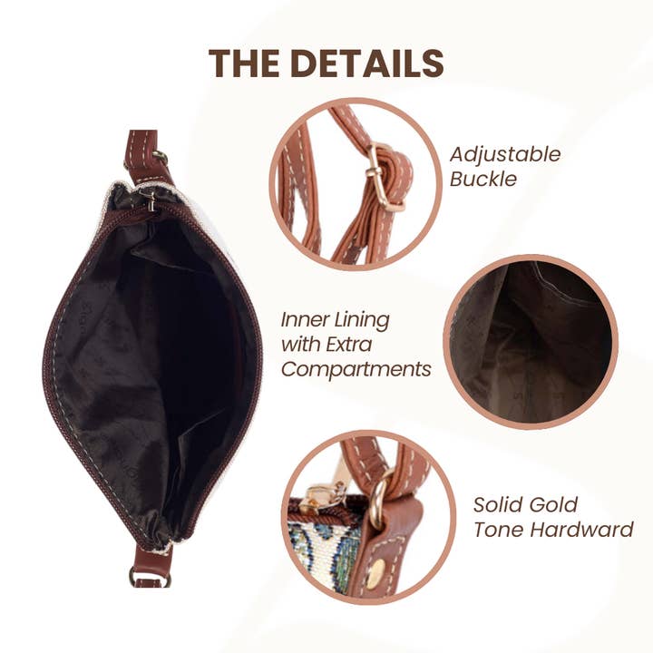 SignareArt - Wholesale Crossbody Bag - Women's - SLING-GLILY | WILLIAM MORRIS GOLDEN LILY SLING BAG PURSE CROSSBODY3