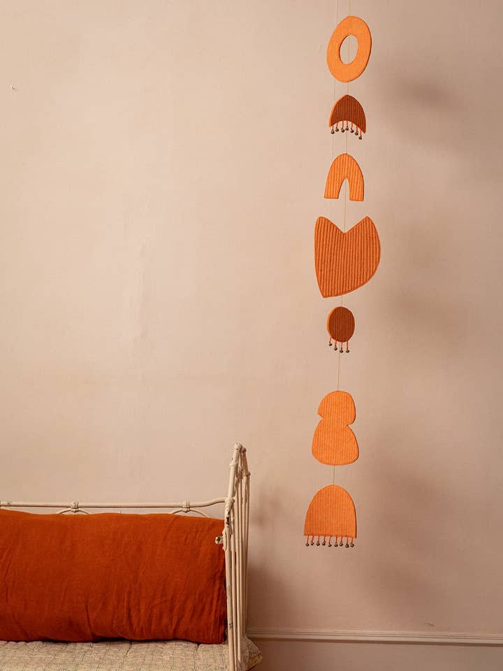 Felted Wool Mobile Chakra for wholesale by MUSKHANE